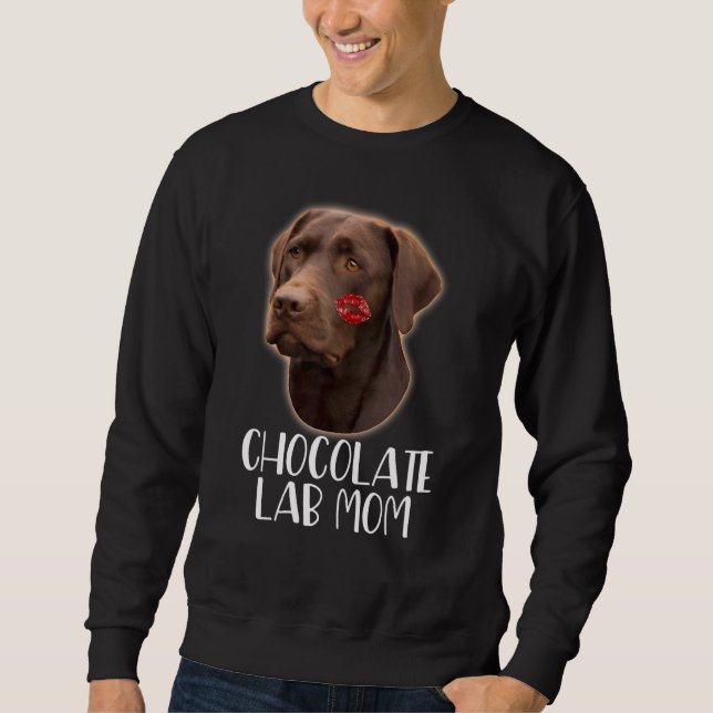 Sudadera Chocolate Lab Mamá Chocolate Labrador (Anverso)