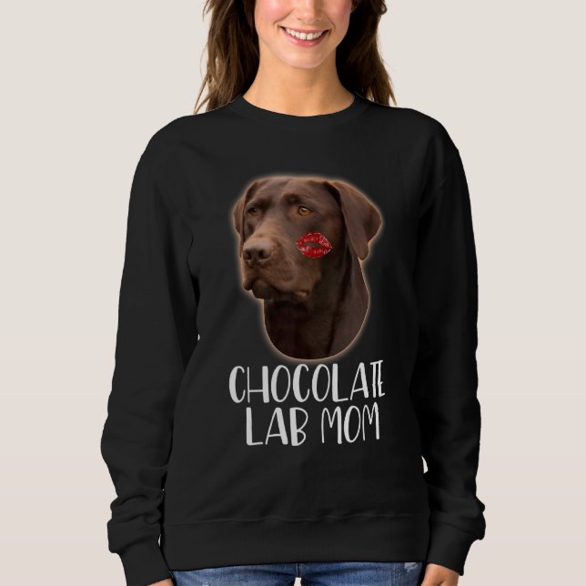 Sudadera Chocolate Lab Mamá Chocolate Labrador (Anverso)