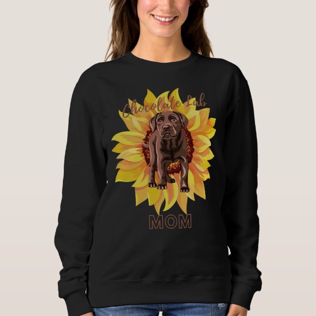 Sudadera Chocolate Lab Mom (Anverso)