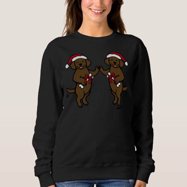 Sudadera Chocolate Labrador Amigos Intercambio (Anverso)