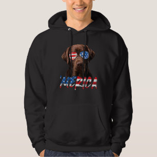 Sudadera Chocolate Labrador Bandera Americana Lab Perro 4 d