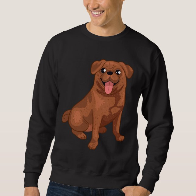 Sudadera Chocolate Pug Design Classic T-Shirt 4 (Anverso)