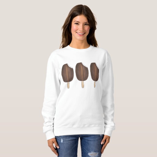 Sudadera Chocolate Vanilla Ice Cream Bar Popsicle Dessere (Anverso completo)