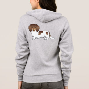 Sudadera Chocolate Y Tan Piebald Long Hair Dachshund Dog