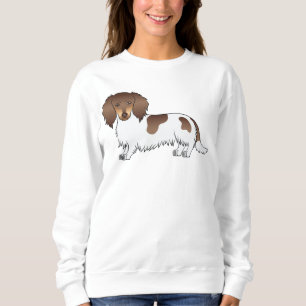 Sudadera Chocolate Y Tan Piebald Long Hair Dachshund Dog