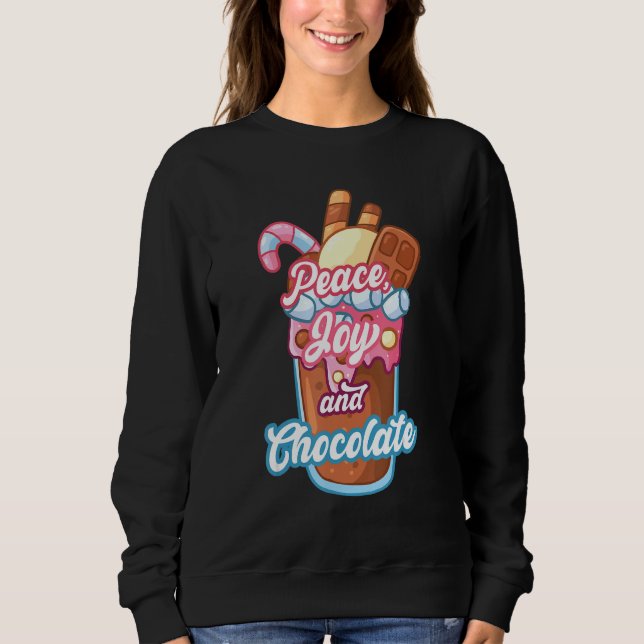 Sudadera Chocolates Oscuros Peace Joy And Chocolates 1 (Anverso)