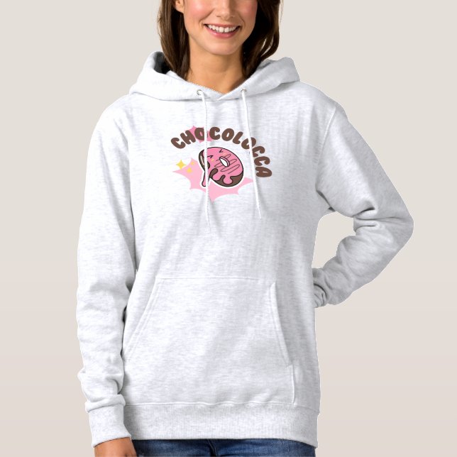 Sudadera chocolocca (loco por el chocolate con donuts) (Anverso)