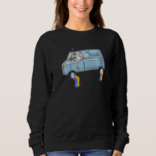 Sudadera Chofer de unicornio mágico gratuito volando arcoir