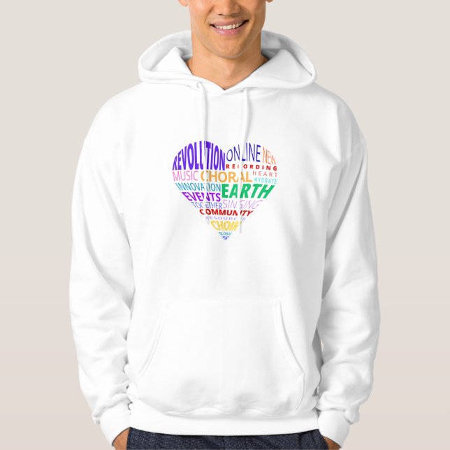 Sudadera Choir of the Earth Word Cloud Colour (Anverso)