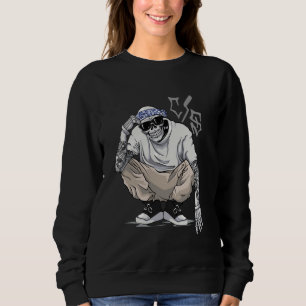Sudadera Cholo Chicano Tattoo Guay Gangster Mexicano Skelet