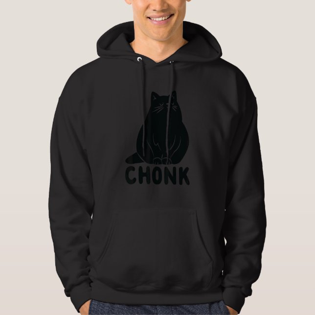 Sudadera Chonk Cat Meme de Chubby Chonk con sobrepeso (Anverso)