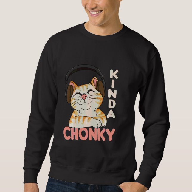 Sudadera Chonk Cat Meme Mamá Gato Papá Gracioso Sobrepeso C (Anverso)