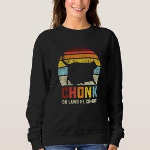 Sudadera Chonk Cat Scale Meme Funny Retro Style Vintage Cat
