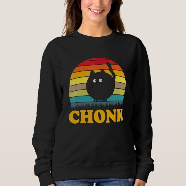 Sudadera Chonk Cat Scale Meme Retro Chonk (Anverso)