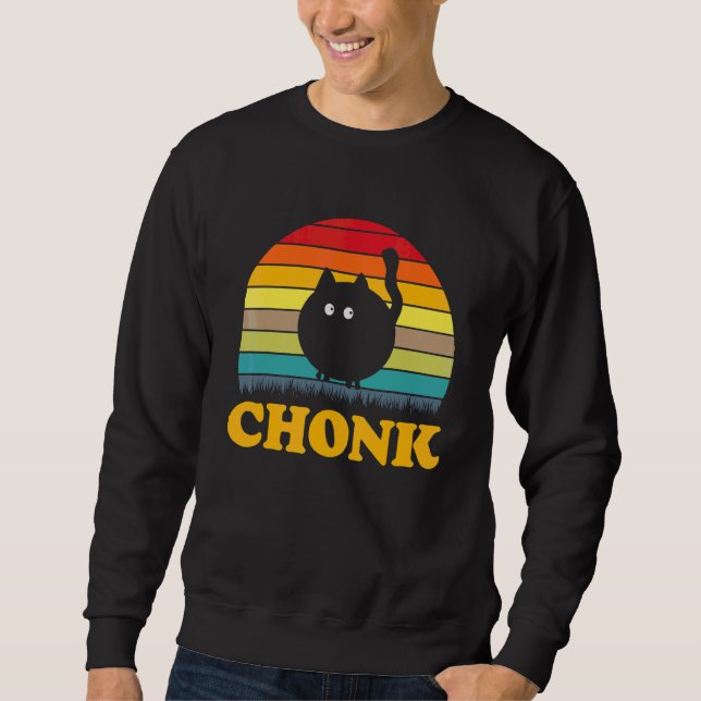 Sudadera Chonk Cat Scale Meme Retro Chonk (Anverso)