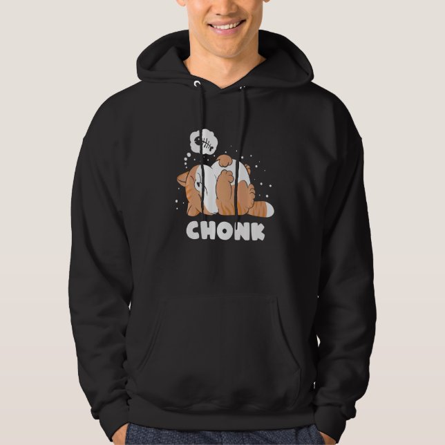 Sudadera Chonk Lazy Cat No Aprueba Meme (Anverso)