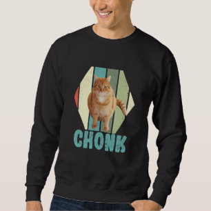Sudadera Chonk Retro Gato Grasa Memes Vintage Gatos Veterin