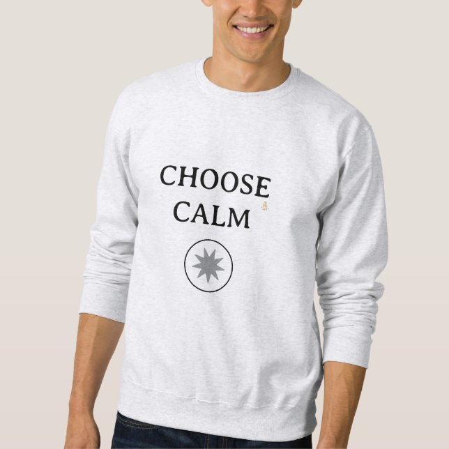 Sudadera Choose Calm – Camiseta minimalista |  (Anverso)