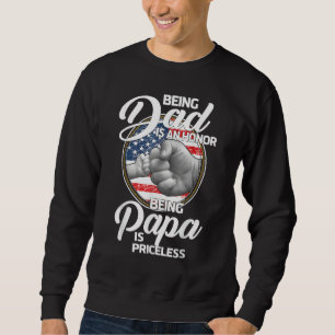 Sudadera Choque de puños Ser papá es un honor Ser papá no t