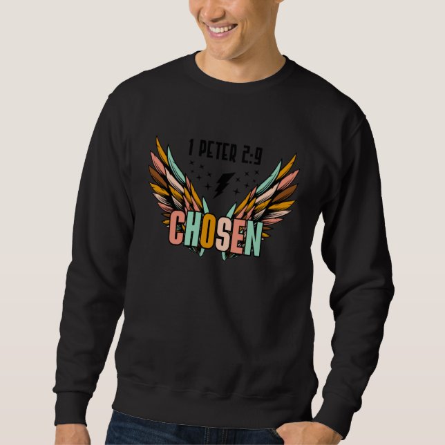 Sudadera Chosen 1 Peter 29 Cross Happy Easter Day Christian (Anverso)