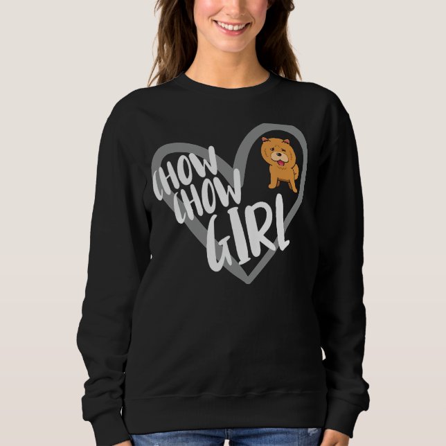 Sudadera Chow Chow Chica Corazón Funny Chow Perro Lover (Anverso)