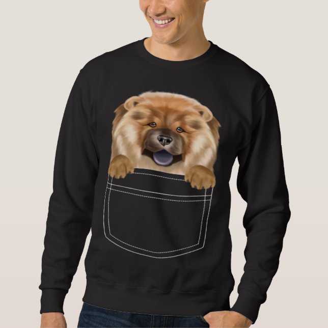 Sudadera Chow Chow Dog In Pocket  Dog (Anverso)