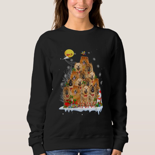 Sudadera Chow Chow Dog  Matching Santa Chow Chow Christmas  (Anverso)