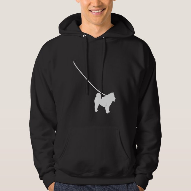 Sudadera Chow Chow on a Leash Dog  Mom Dad Pet Cute  Puppy (Anverso)