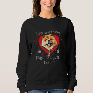 Sudadera Chow Chow Paws and Kiss hacen todo mejor