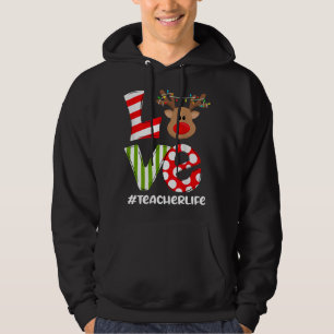 Sudadera Chris, profesor de amor, vida de reno, Santa Hat