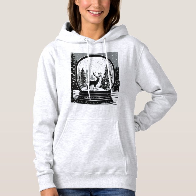 Sudadera Chrismas deer and trees hoodie for women (Anverso)