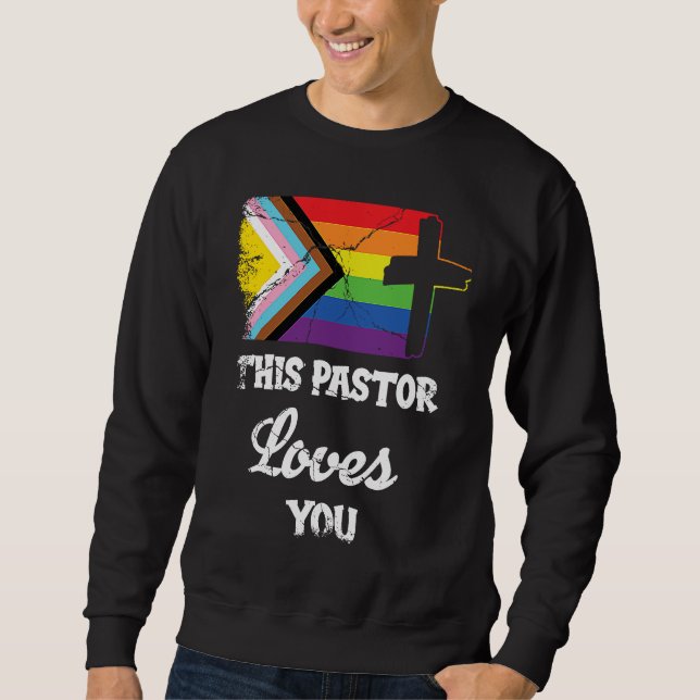 Sudadera Christian Ally Inclusive Pride Clergy This Pastor  (Anverso)