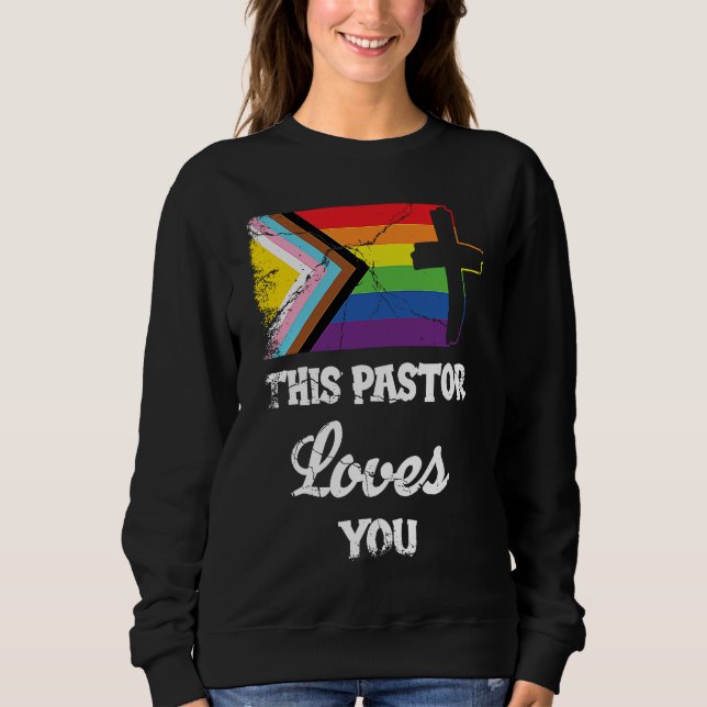 Sudadera Christian Ally Inclusive Pride Clergy This Pastor  (Anverso)