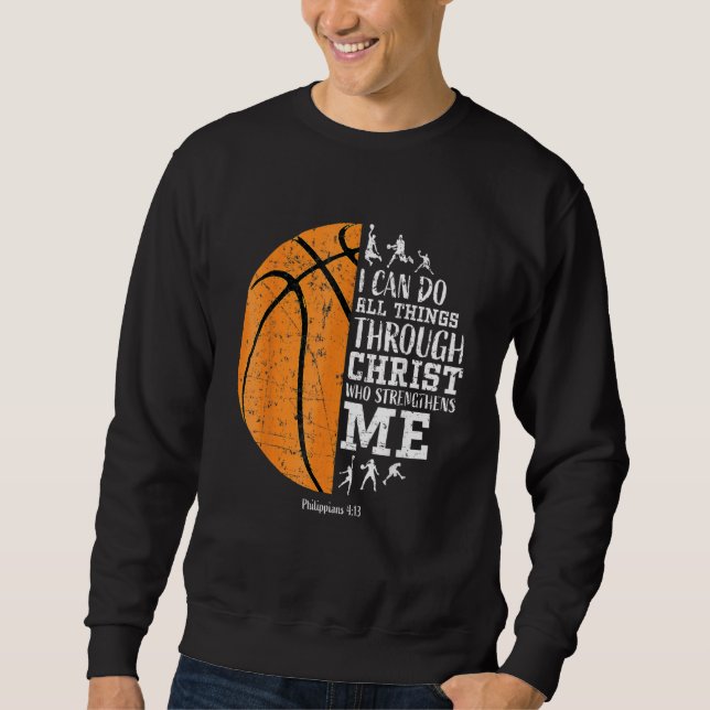 Sudadera Christian Basketball  I Can Do All Things Philippi (Anverso)