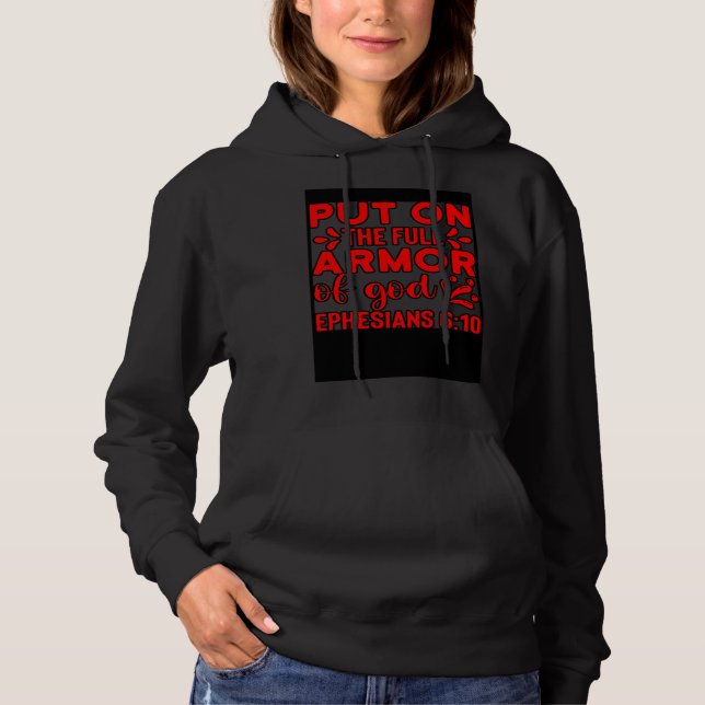 Sudadera Christian Bible Motivation Armor of God Ephesians  (Anverso)