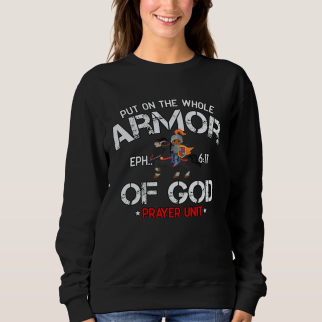Sudadera Christian Bible Quote Armor of God Ephesians 611 E (Anverso)