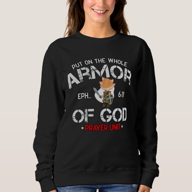 Sudadera Christian Bible Quote Armor of God Ephesians 611 E (Anverso)