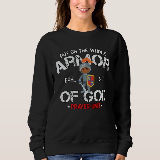 Sudadera Christian Bible Quote Armor of God Ephesians 611 E (Anverso)