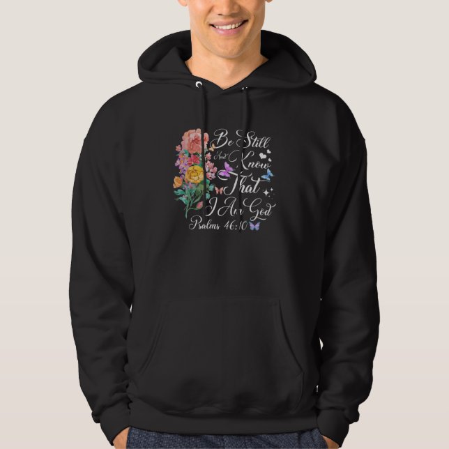 Sudadera Christian Bible Verse Butterfly Flower Faith God J (Anverso)
