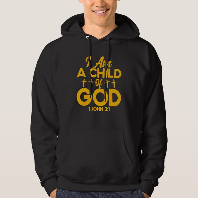 Sudadera Christian Bible Verse John 31 Child Of God Cross (Anverso)