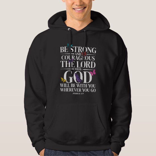 Sudadera Christian Bible Verse Joshua 19 Butterfly (Anverso)