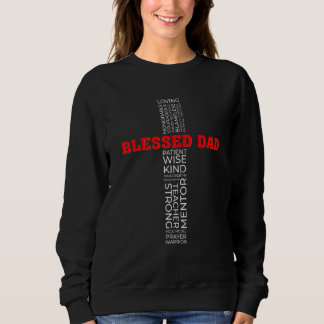 Sudadera Christian Blessed Dad Cross Fathers Day