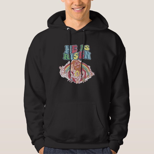 Sudadera Christian Easter Jesus Grunge He Is Risen (Anverso)