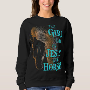 Sudadera Christian ESTE CHICA CORRE EN JESÚS Y HORSES