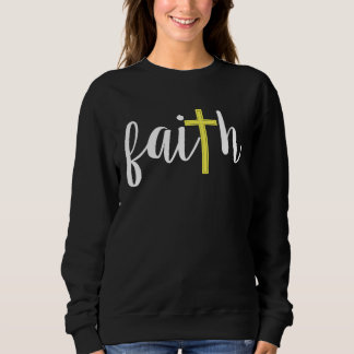 Sudadera Christian Faith Cross Motif Church Bible Study