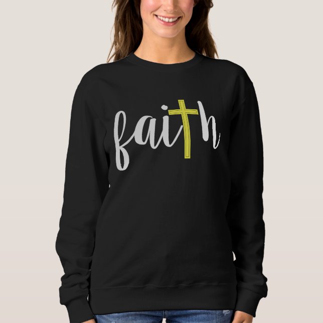 Sudadera Christian Faith Cross Motif Church Bible Study (Anverso)