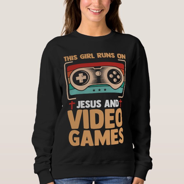 Sudadera Christian Gamer This Boy Runs On Jesus And Video G (Anverso)