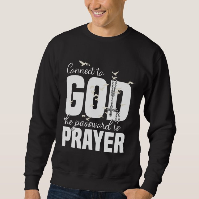 Sudadera Christian God Jesus Prayer Message Quote Religious (Anverso)