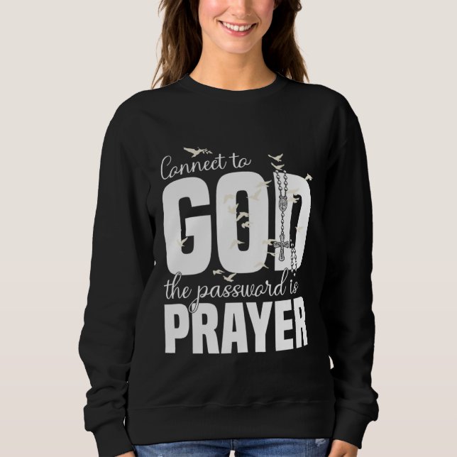 Sudadera Christian God Jesus Prayer Message Quote Religious (Anverso)