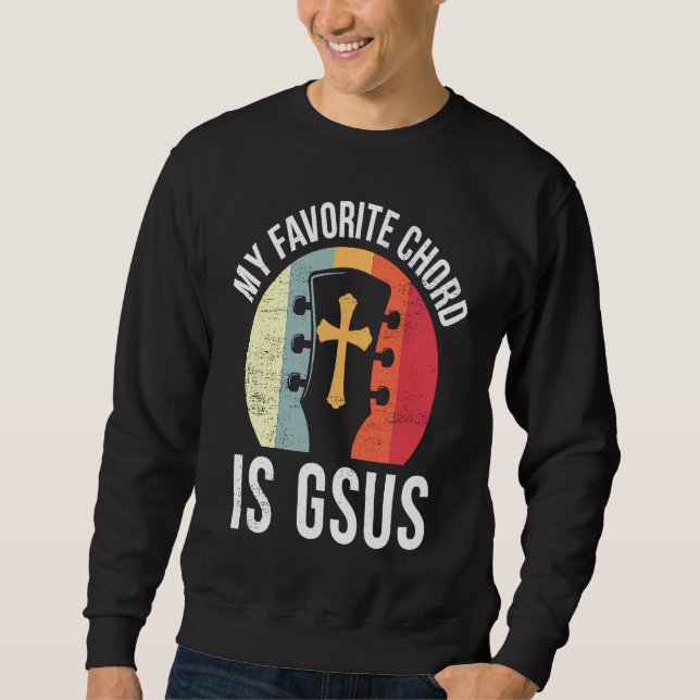 Sudadera Christian Guitar Player Jesus My Favorite Chord Gu (Anverso)
